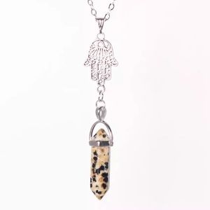 Dalmation Jasper Hamsa Pendant